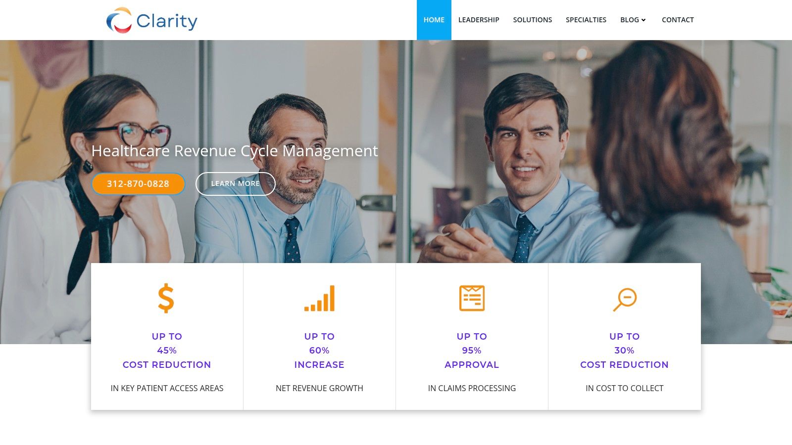 Screenshot from https://www.clarityhealthrcm.com